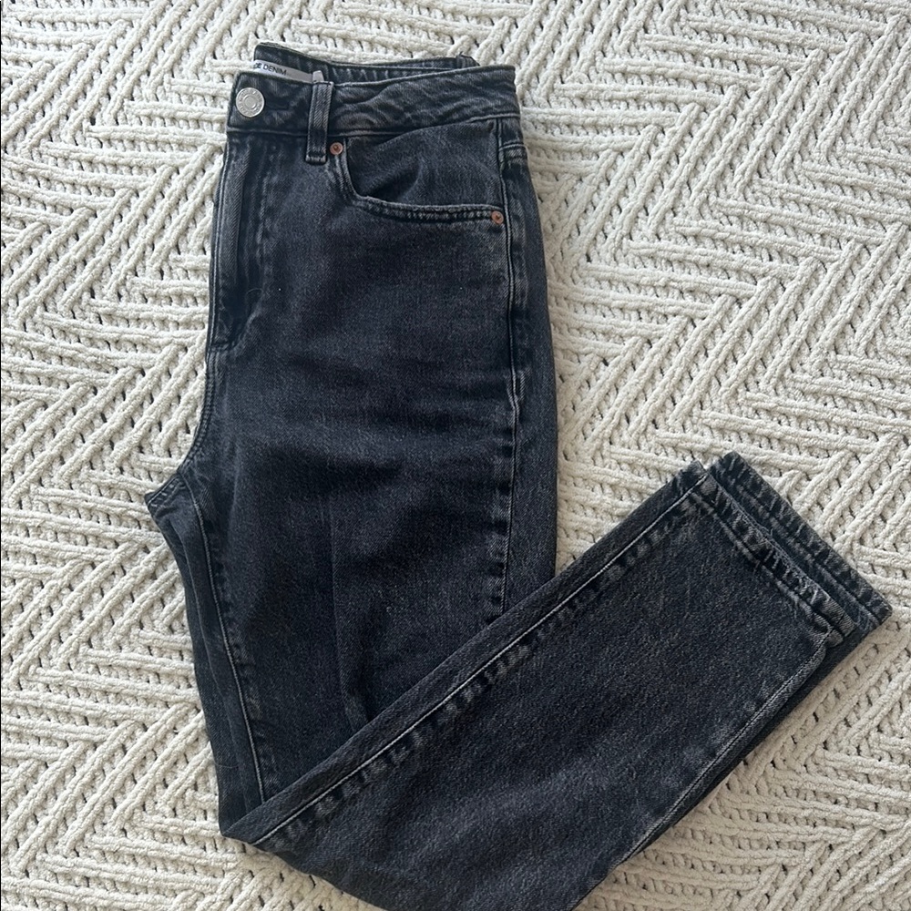 Garage Black Denim Mom Jeans